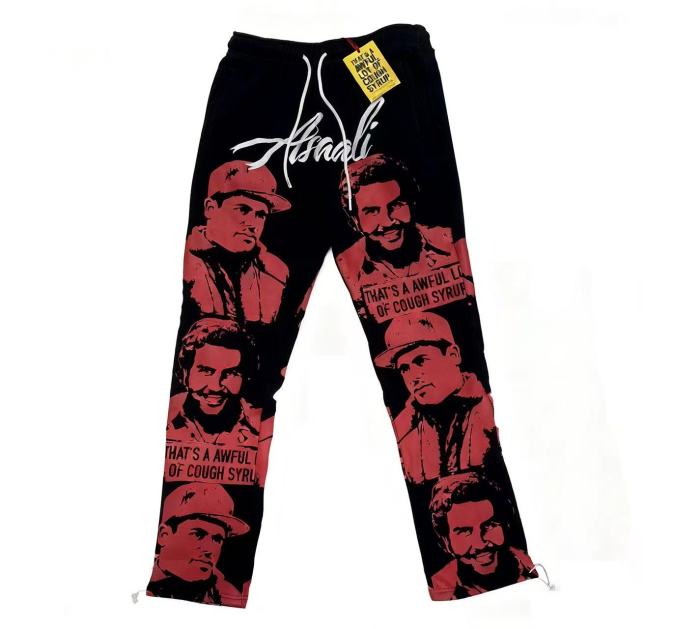 1:1 quality version Portrait Alphabet Printed Fleece-Lined Sweatpants 3 colors 28702219