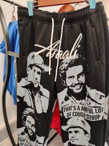 1:1 quality version Portrait Alphabet Printed Fleece-Lined Sweatpants 3 colors 28702219