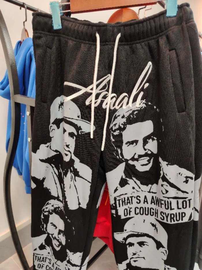 1:1 quality version Portrait Alphabet Printed Fleece-Lined Sweatpants 3 colors 28702219