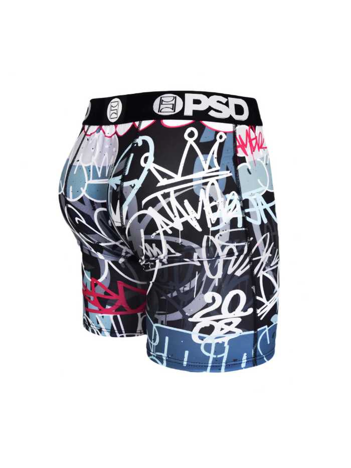 Freehand Doodle Print Boxer Briefs 28702278