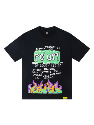 Spilled Syrup Bottle Flame Print Tee 2 colors 28703189