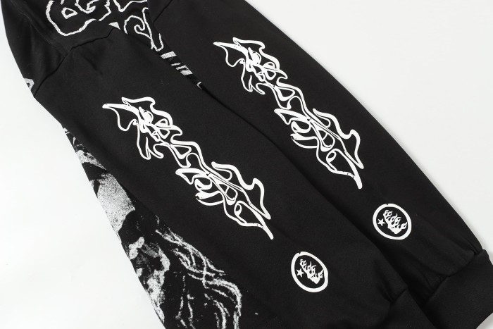 Thorn Flower Ring Saint Print Long Sleeve T-Shirt 2 colors 28704407