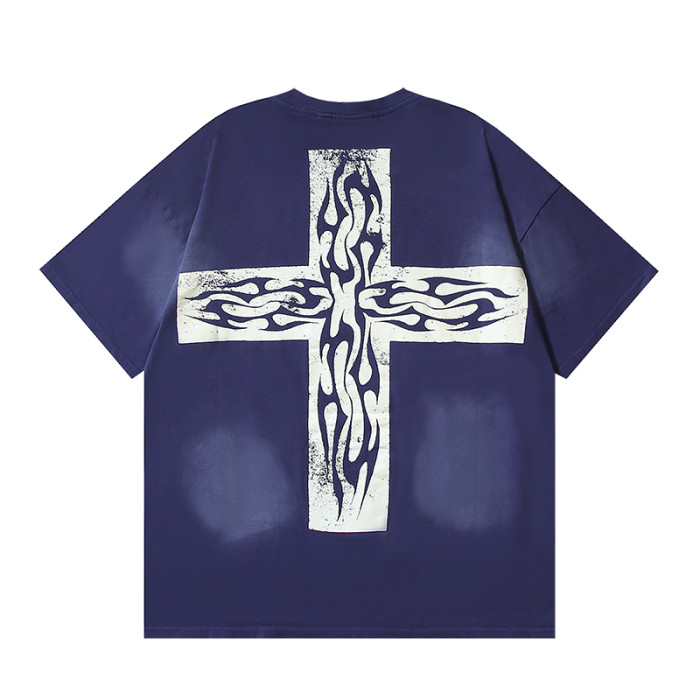 Rain-Soaked Little Girl Print Washed Version Tee 28704430