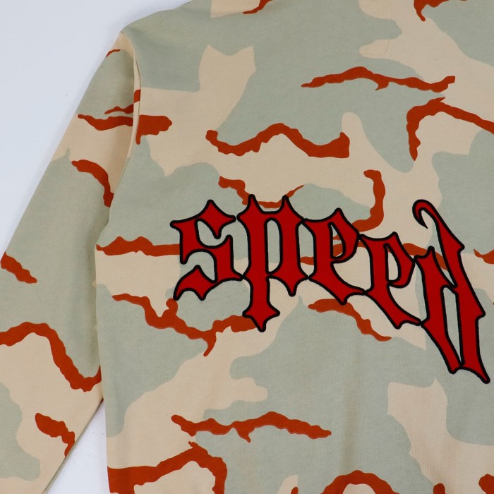 Camouflage Embroidered Letter Zipper Hoodie 4 colors 28705421