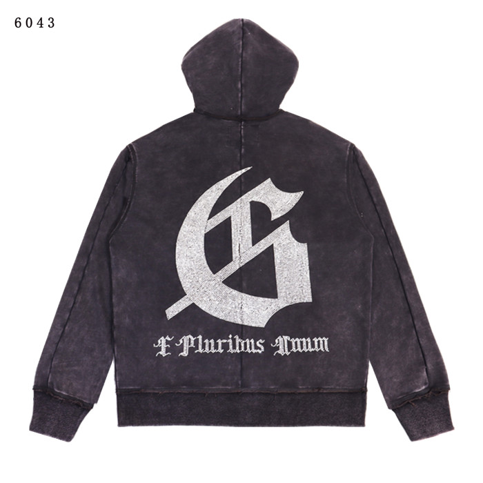 Rhinestone Logo Washed Version Zipper Hoodie 2 colors 28705411