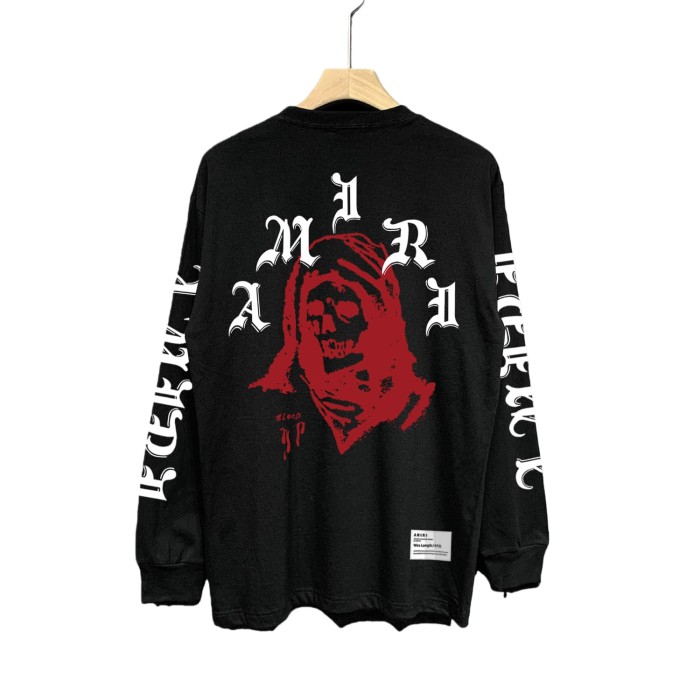 Headscarf Skull Print Long Sleeve T-Shirt 12 colors 28707626