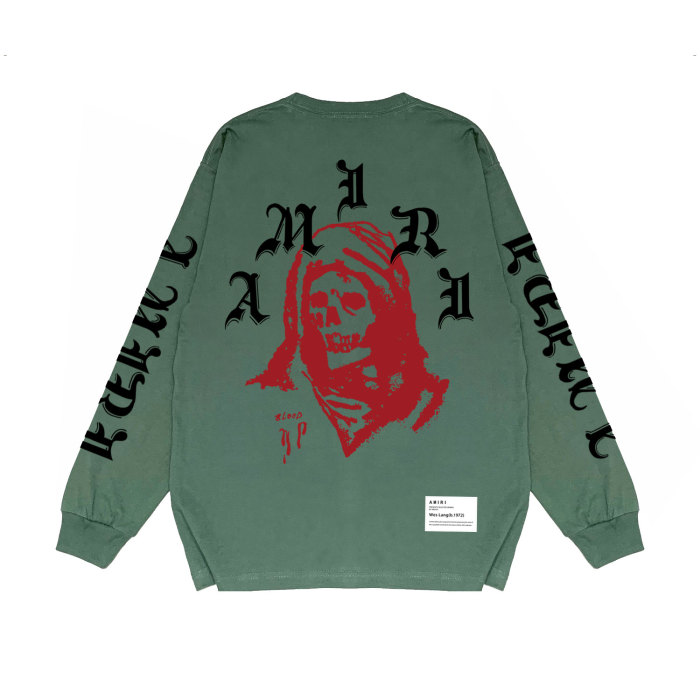 Headscarf Skull Print Long Sleeve T-Shirt 12 colors 28707626