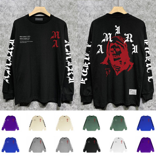 Headscarf Skull Print Long Sleeve T-Shirt 12 colors 28707626