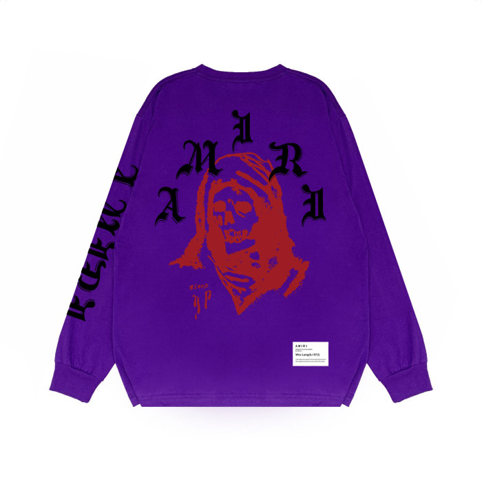 Headscarf Skull Print Long Sleeve T-Shirt 12 colors 28707626