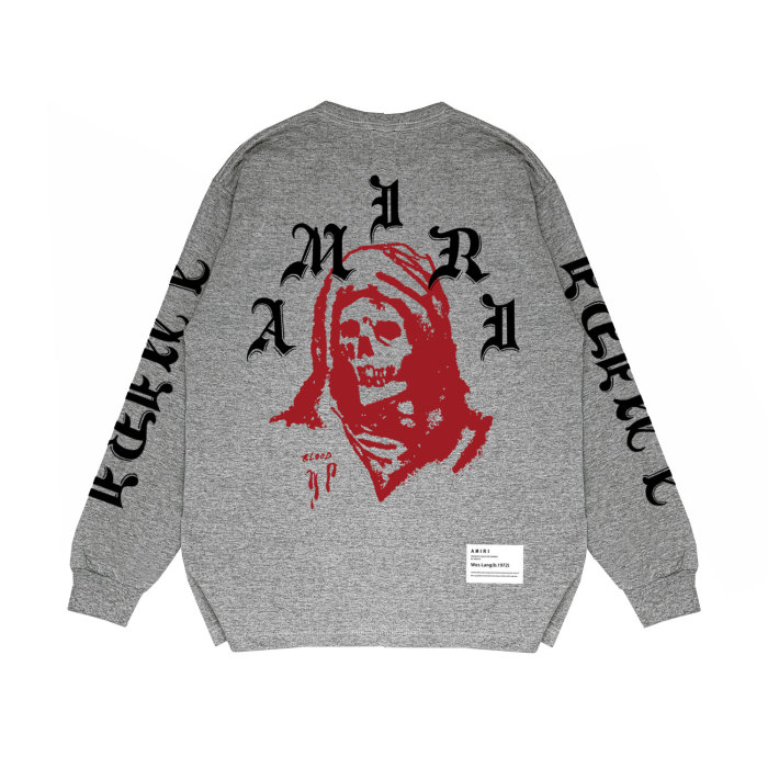 Headscarf Skull Print Long Sleeve T-Shirt 12 colors 28707626