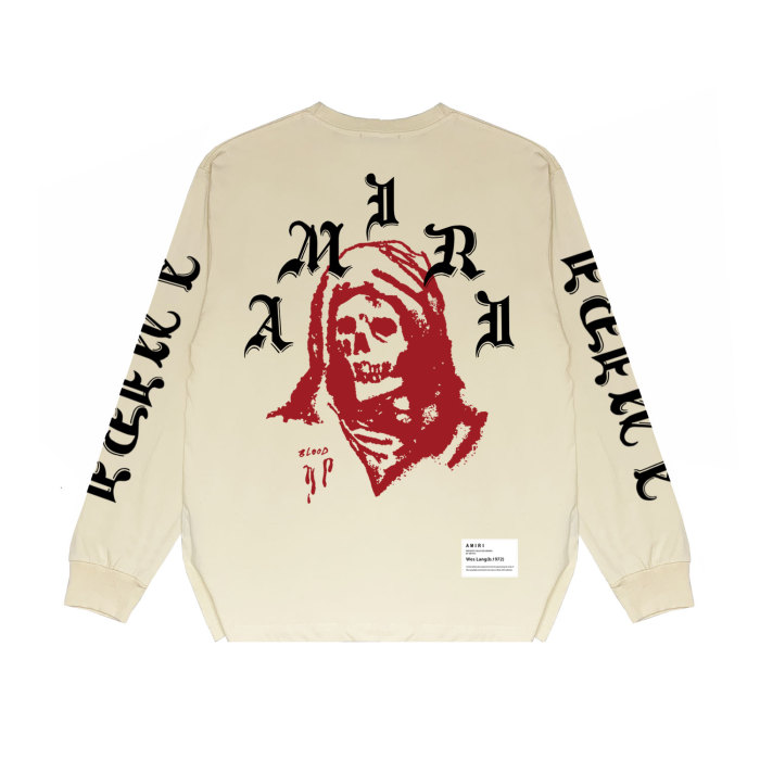 Headscarf Skull Print Long Sleeve T-Shirt 12 colors 28707626