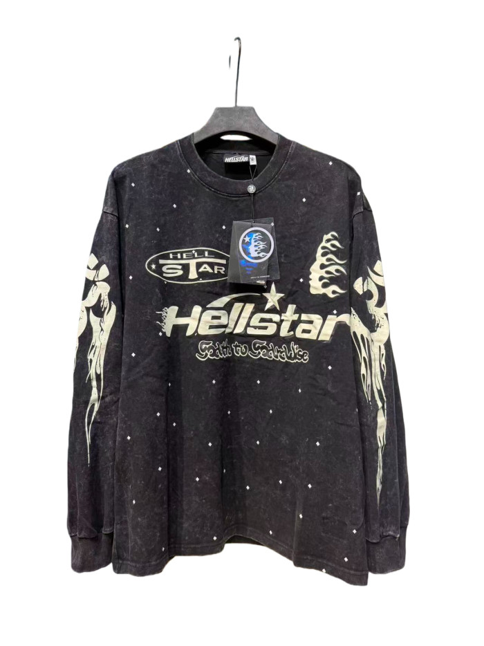 Logo Print Washed Version Long Sleeve T-Shirt 2 colors 28709894
