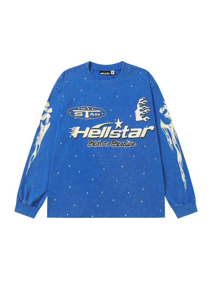 Logo Print Washed Version Long Sleeve T-Shirt 2 colors 28709894