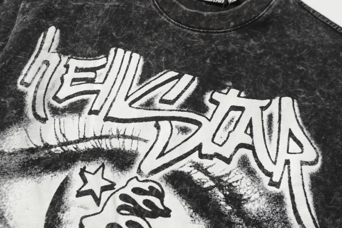 Devil's Eye Print Washed Version Long Sleeve T-Shirt 2 colors 28709905