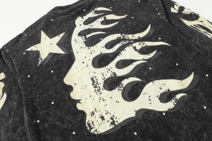 Logo Print Washed Version Long Sleeve T-Shirt 2 colors 28709894