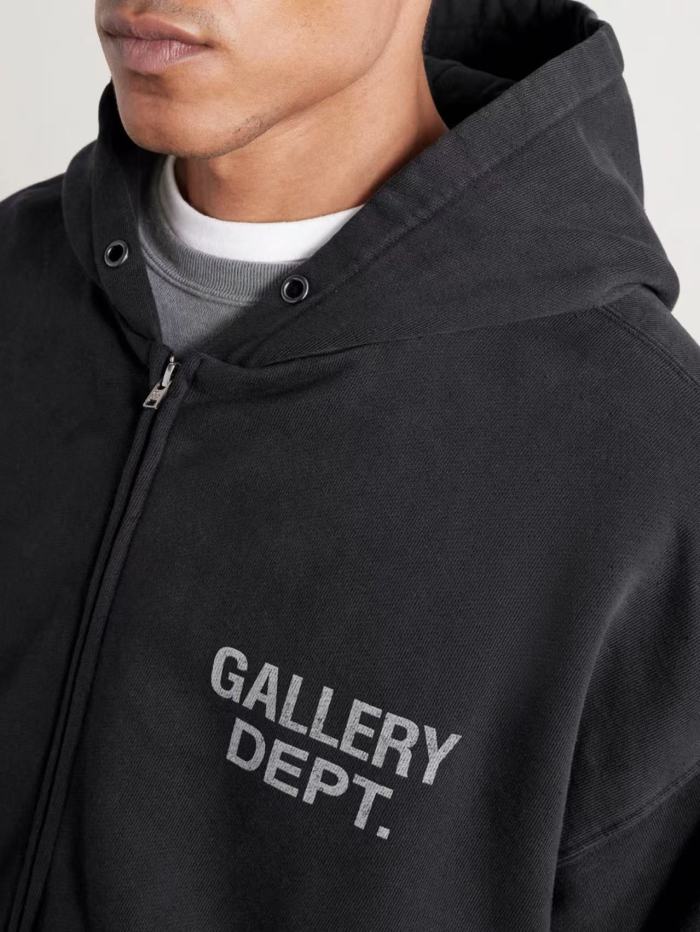 [Big & Tall for weights up to 260 lbs]1:1 quality version White Letter Print Zipper Hoodie 28710763