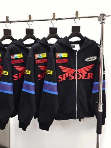 [Big & Tall for weights up to 220 lbs]1:1 quality version Embroidered Motorcycle Label Zipper Hoodie 28710764