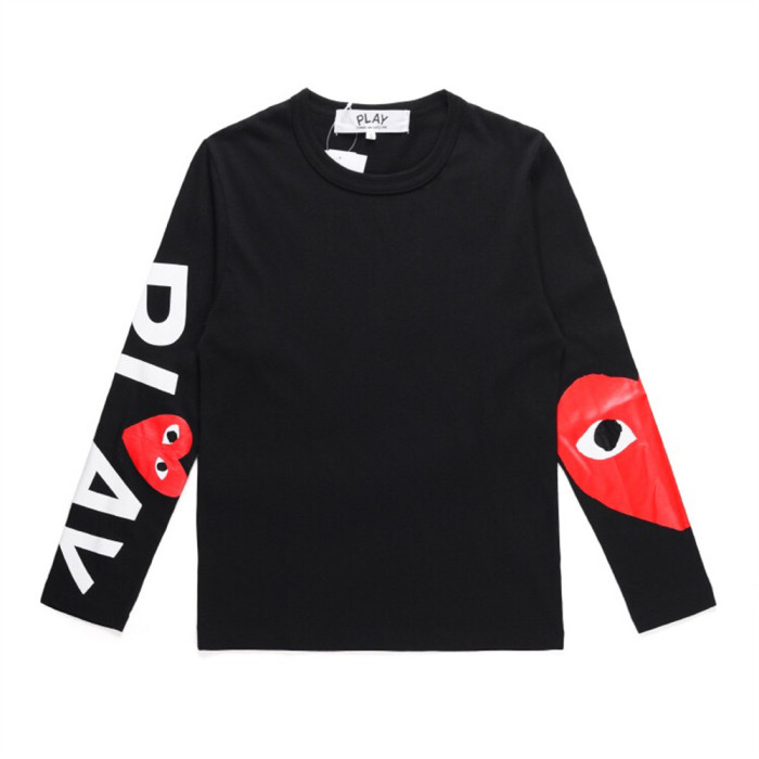 Big Red Heart Letter Logo Print Long Sleeve T-Shirt 17 colors 28712090