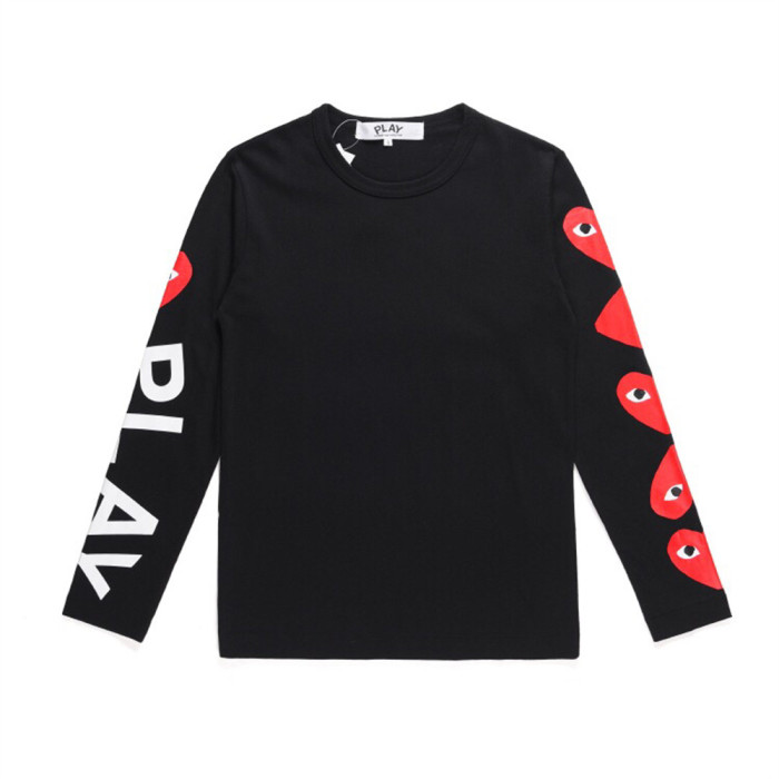 Big Red Heart Letter Logo Print Long Sleeve T-Shirt 17 colors 28712090