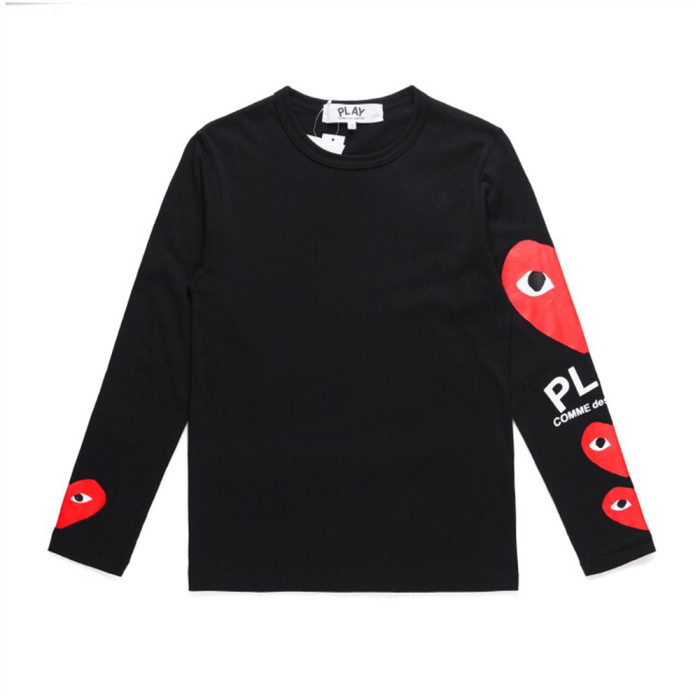 Big Red Heart Letter Logo Print Long Sleeve T-Shirt 17 colors 28712090