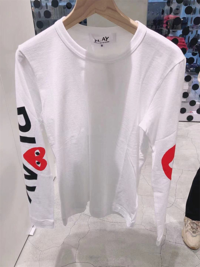 Big Red Heart Letter Logo Print Long Sleeve T-Shirt 17 colors 28712090