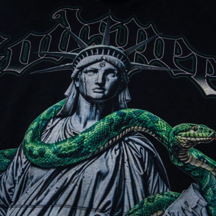 Python Goddess Statue Print Washed Hoodie 28716637