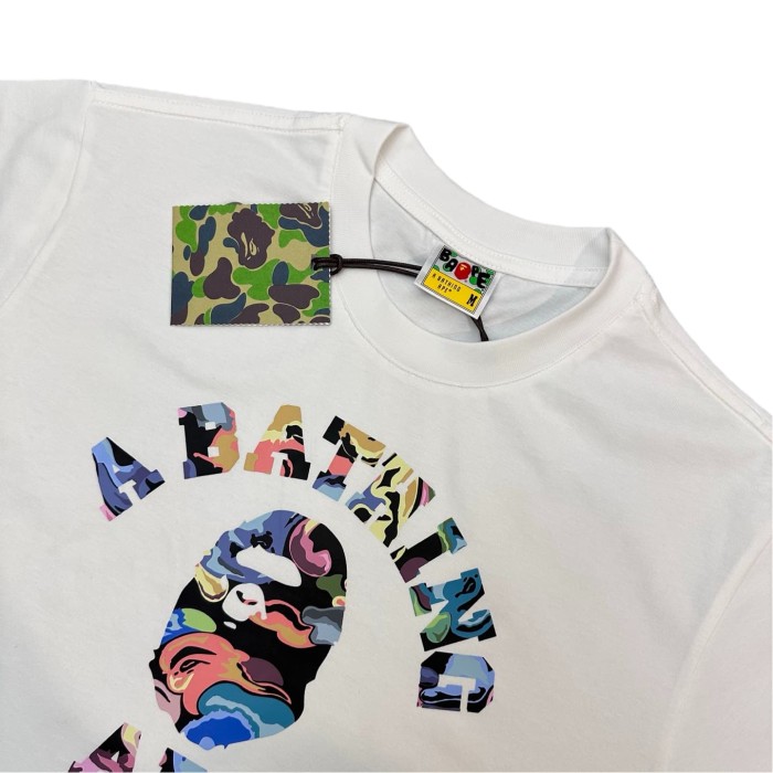 1:1 quality version Art Camouflage Little Ape Head Letter Print Tee 2 colors 28746638