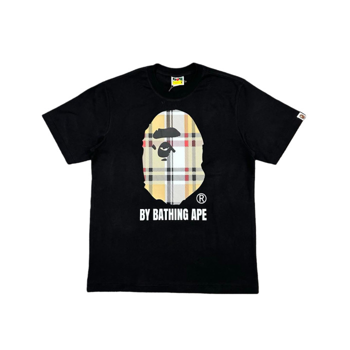 1:1 quality version Checkered Letter Print Tee 2 colors 28746619
