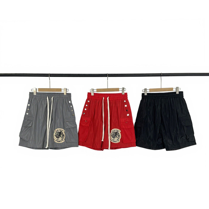 Badge Towel Embroidery Stand Collar Jacket & Shorts Set 3 colors 28746569