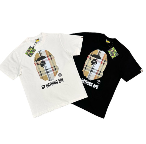 1:1 quality version Checkered Letter Print Tee 2 colors 28746619