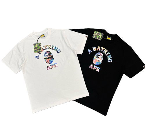 1:1 quality version Art Camouflage Little Ape Head Letter Print Tee 2 colors 28746638