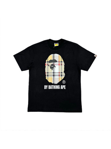 1:1 quality version Checkered Letter Print Tee 2 colors 28746619