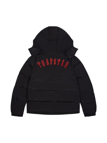 Embroidered Hooded Outline Letters Down Jacket 3 colors 28747557