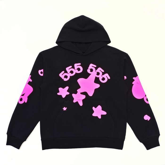 1:1 quality version Rose Pink 555 Printed Hoodie & Pants Set 28747517