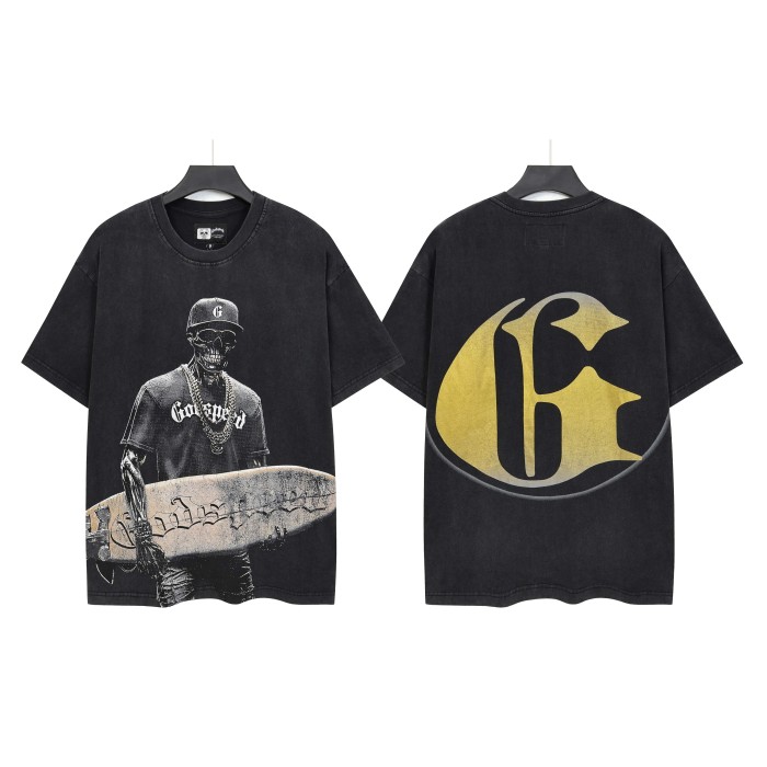Rock Skull Surfboard Print Washed Version Tee 2 colors 28747525