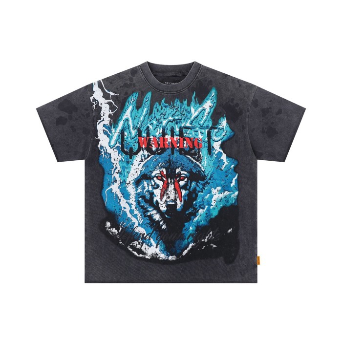 WARNING NOT SO QUIET WOLF CROPPED printed Tee 28747681