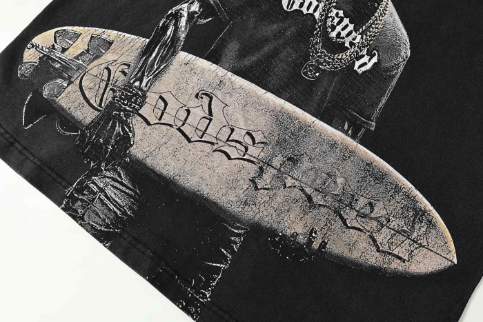 Rock Skull Surfboard Print Washed Version Tee 2 colors 28747525