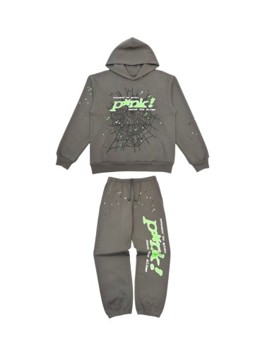 [Buy One Get One Free] 1:1 quality version Green-Letter PK Printed Hoodie & Pants Set 28747518