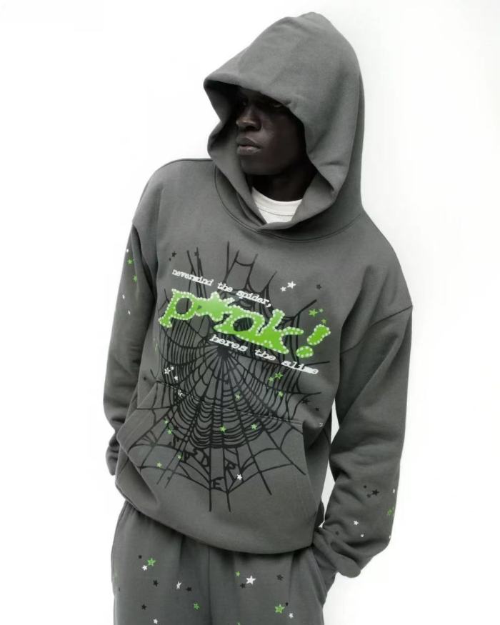 1:1 quality version Green-Letter PK Printed Hoodie & Pants Set 28747518