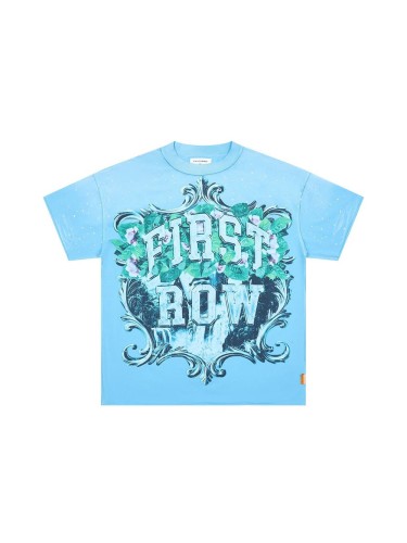 Waterfall sSculpture Rhinestone Print Washed Version Tee 28748593