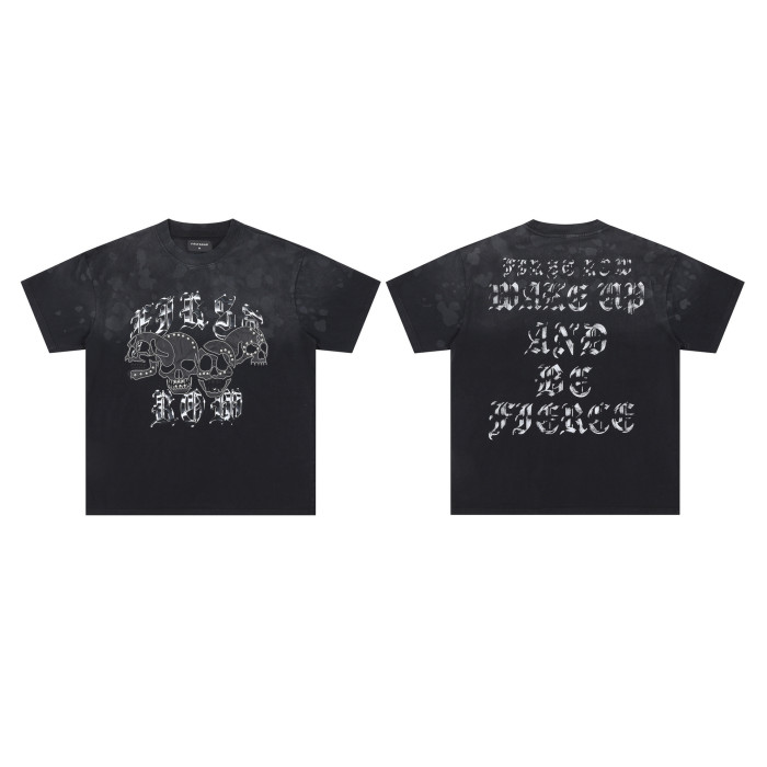 Leather Skull Embroidered Tee 28748451