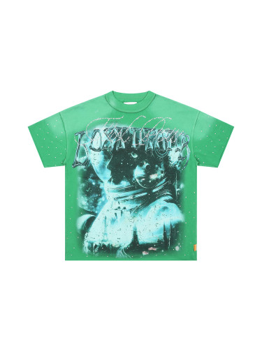 Astronaut Print Rhinestone Washed Version Tee 28748442