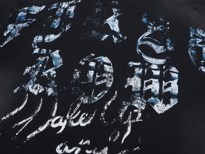 Ghost Flame Skull Print Washed Version Tee 28748596