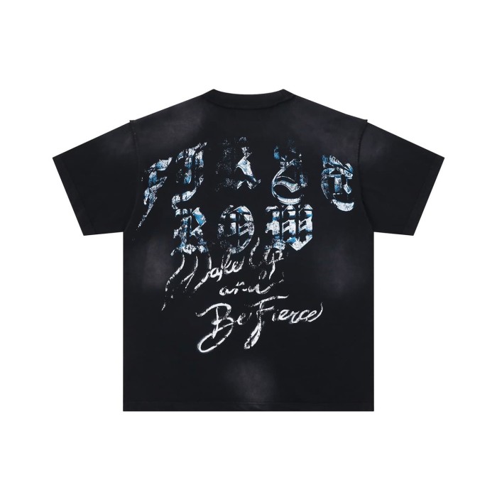 Ghost Flame Skull Print Washed Version Tee 28748596