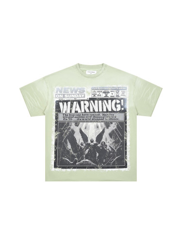 Heaven Open Print Rhinestone Letter  Washed Version Tee 28748376