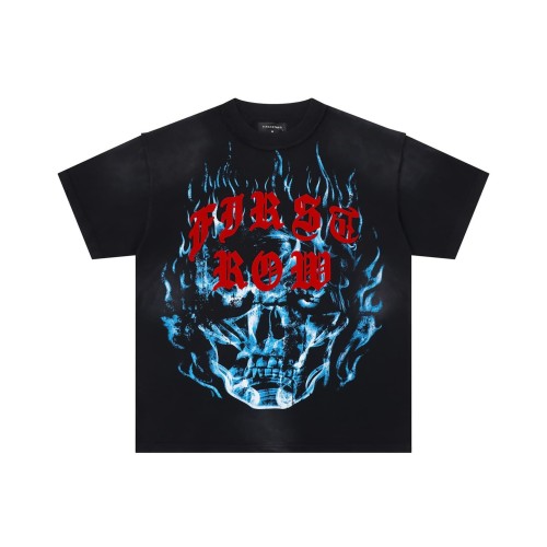 Ghost Flame Skull Print Washed Version Tee 28748596