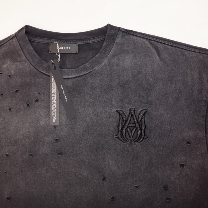 Embroidered Logo Distressed Washed Version tee 3 colors 28748556