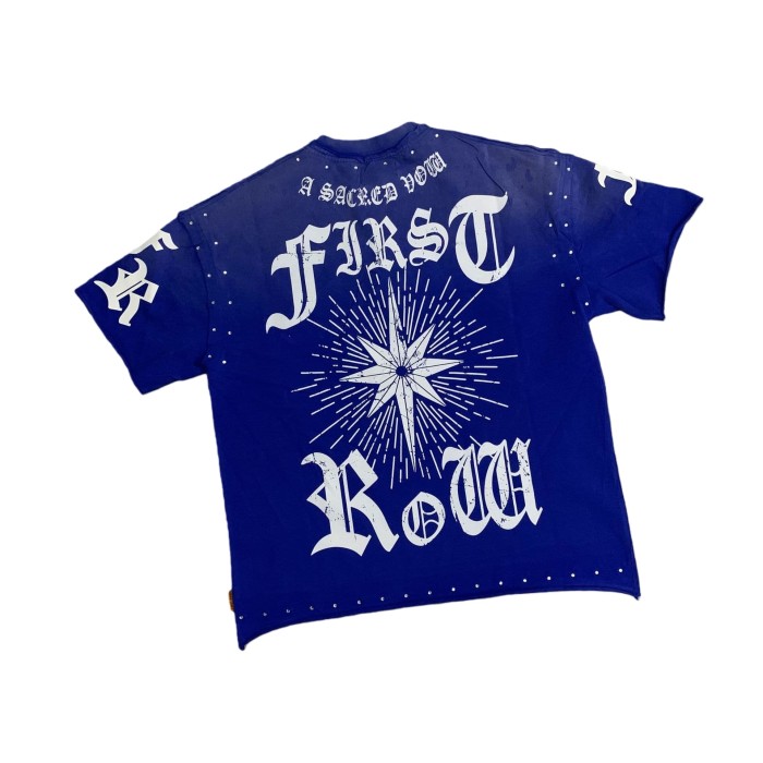 Sanskrit Alphabet Print Rhinestone Tee 28748442
