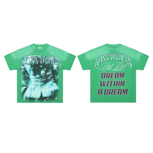 Astronaut Print Rhinestone Washed Version Tee 28748442