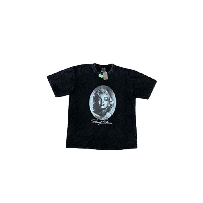 Letter Logo Portrait Print Washed Version Tee 37 colors 28749323